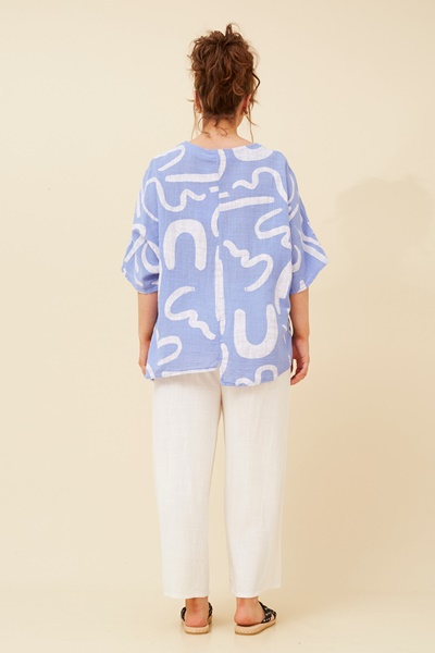 CARMELLA ABSTRACT PRINT TOP