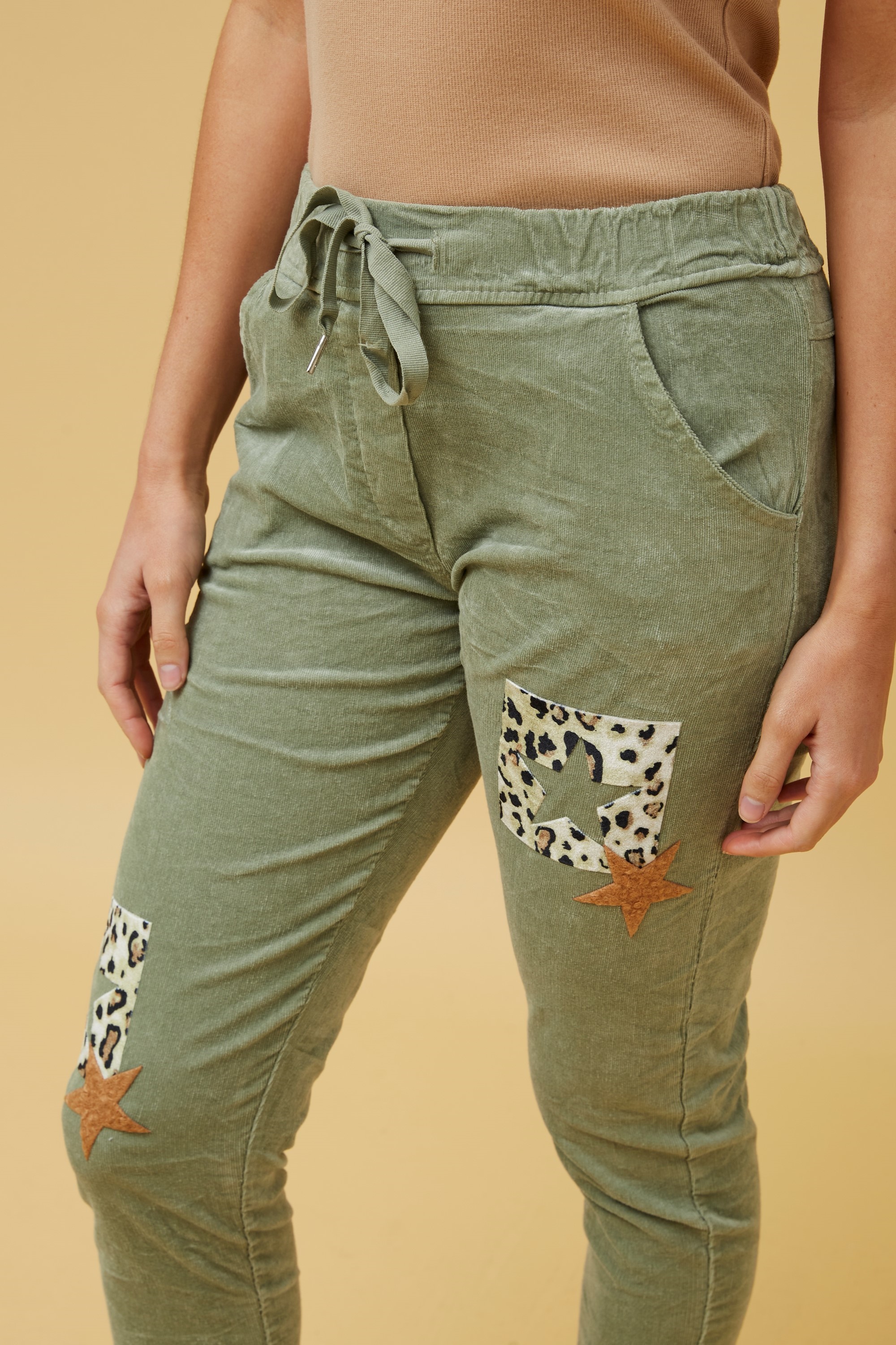 Carrisa patchwork print jogger pants Buy Online Femme Connection