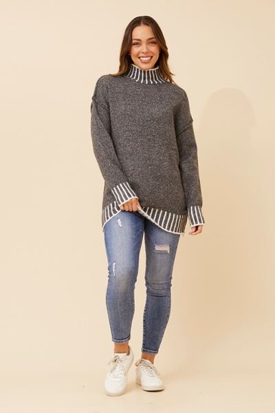 CAS BLANKET STITCH PULLOVER