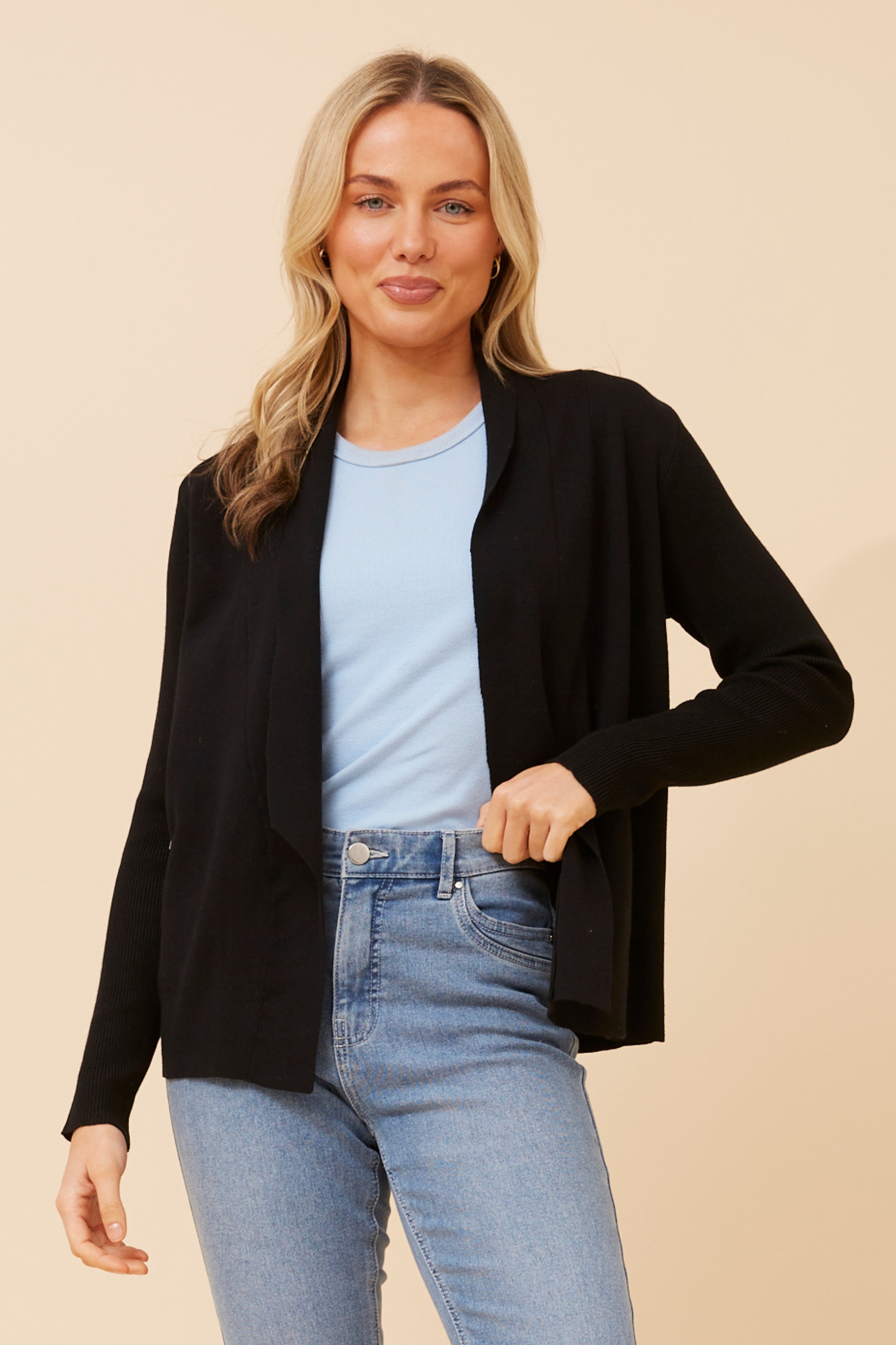 CASPIA SOLID KNIT CARDIGAN