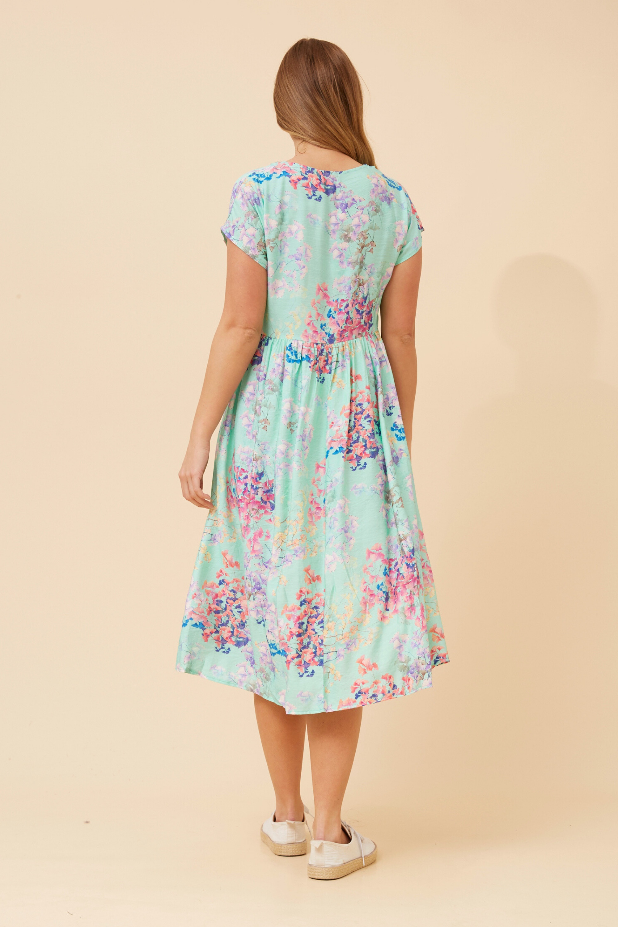 CASPIAN FLORAL MIDI DRESS