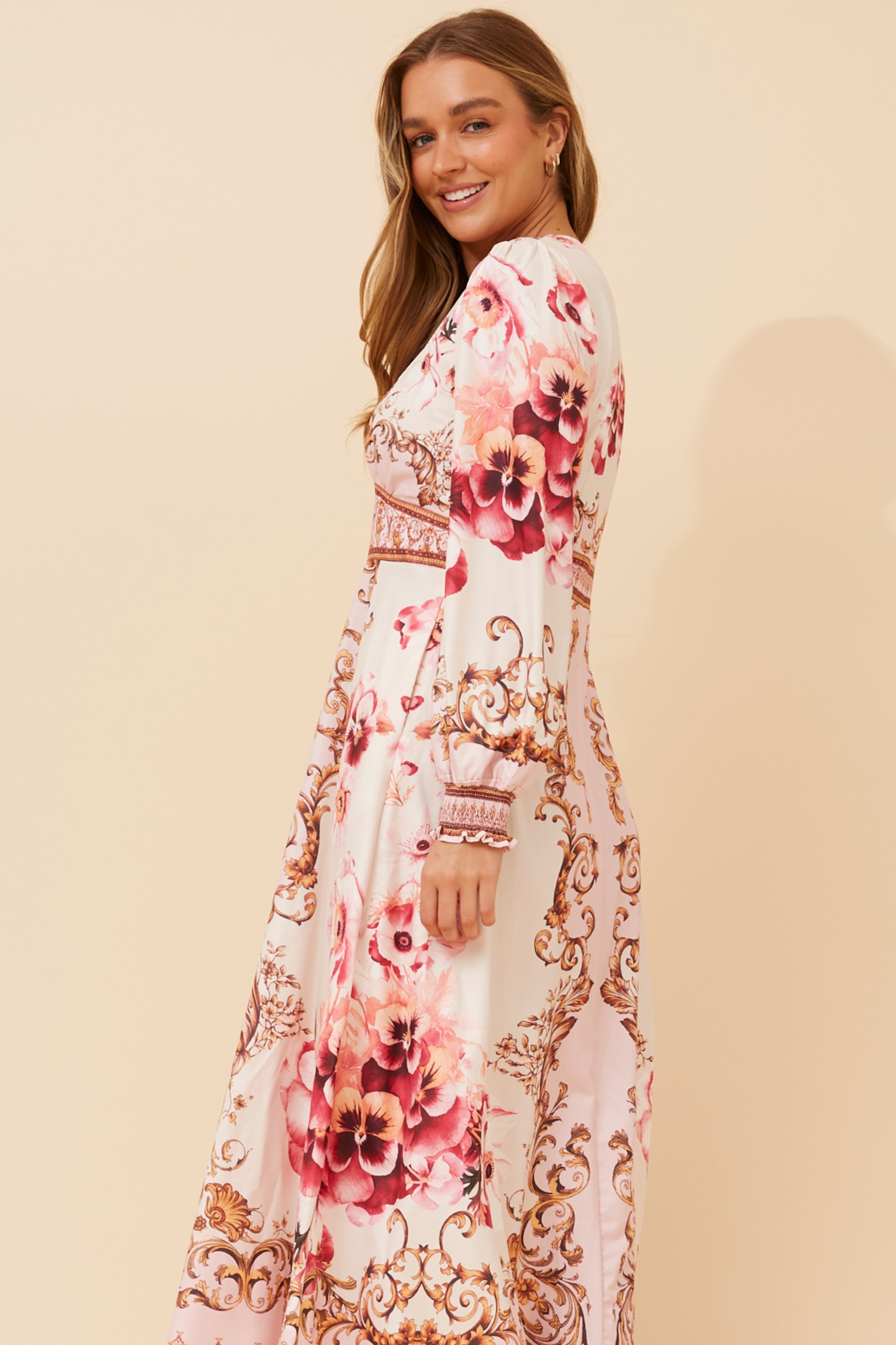 CATALEYA ARABESQUE PRINT DRESS
