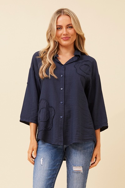 CATALINA FLOWER PATCH SHIRT