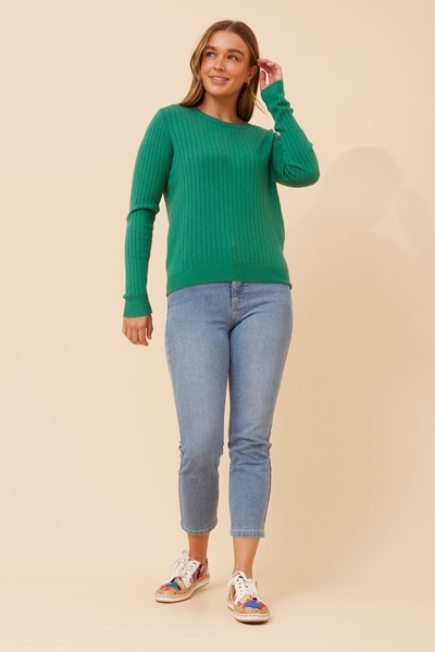 CATY SOLID KNIT PULLOVER