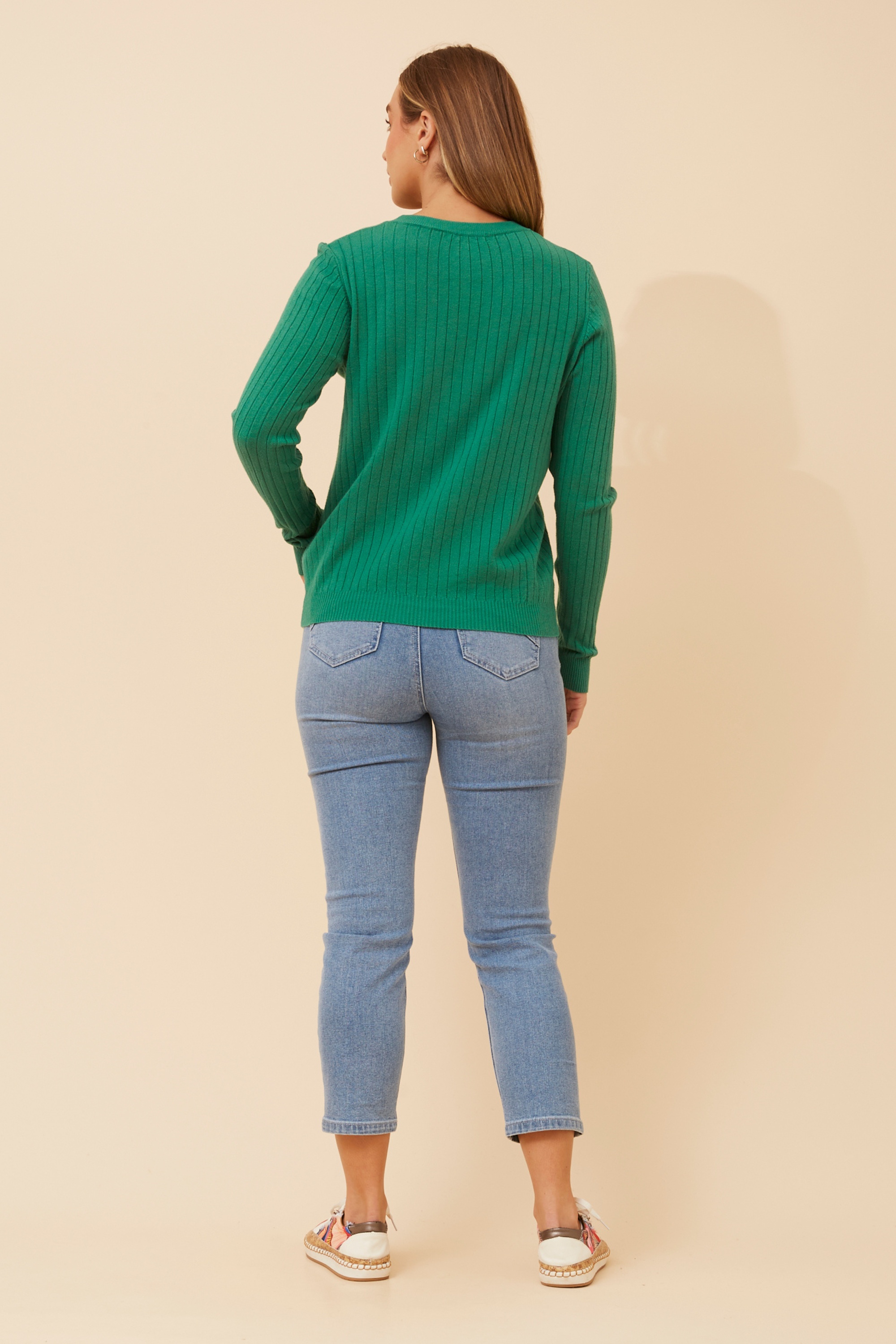CATY SOLID KNIT PULLOVER