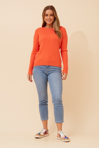 CATY SOLID KNIT PULLOVER