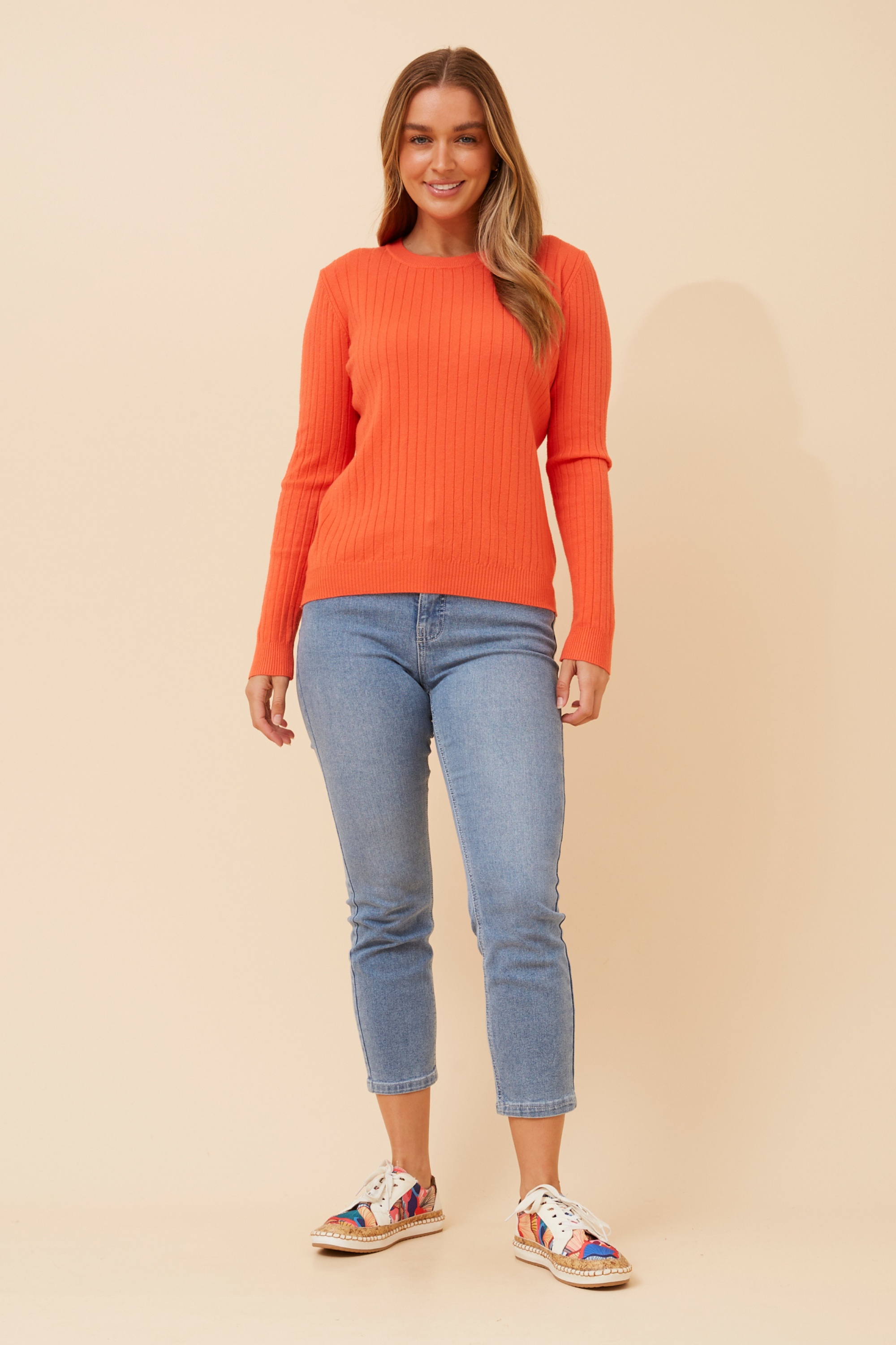 CATY SOLID KNIT PULLOVER