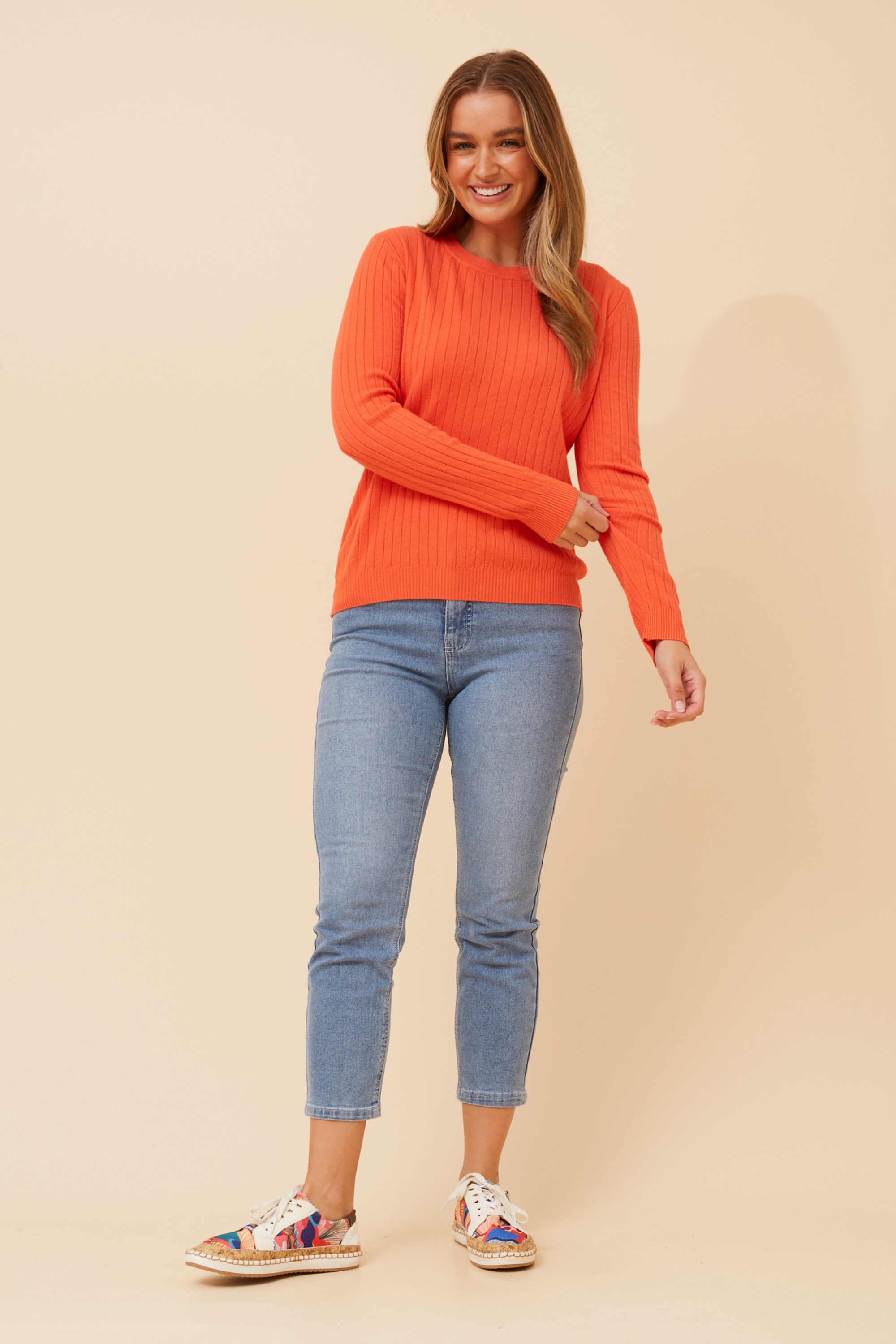 CATY SOLID KNIT PULLOVER