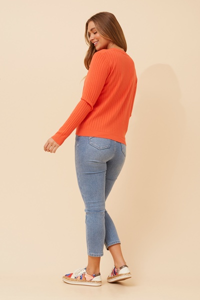 CATY SOLID KNIT PULLOVER