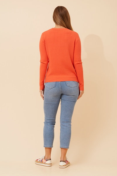 CATY SOLID KNIT PULLOVER