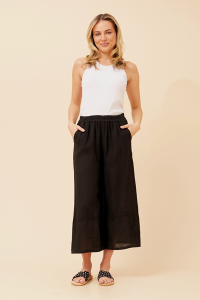 CECILIA SOLID LINEN PANTS
