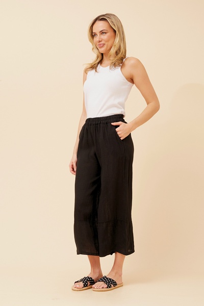 CECILIA SOLID LINEN PANTS
