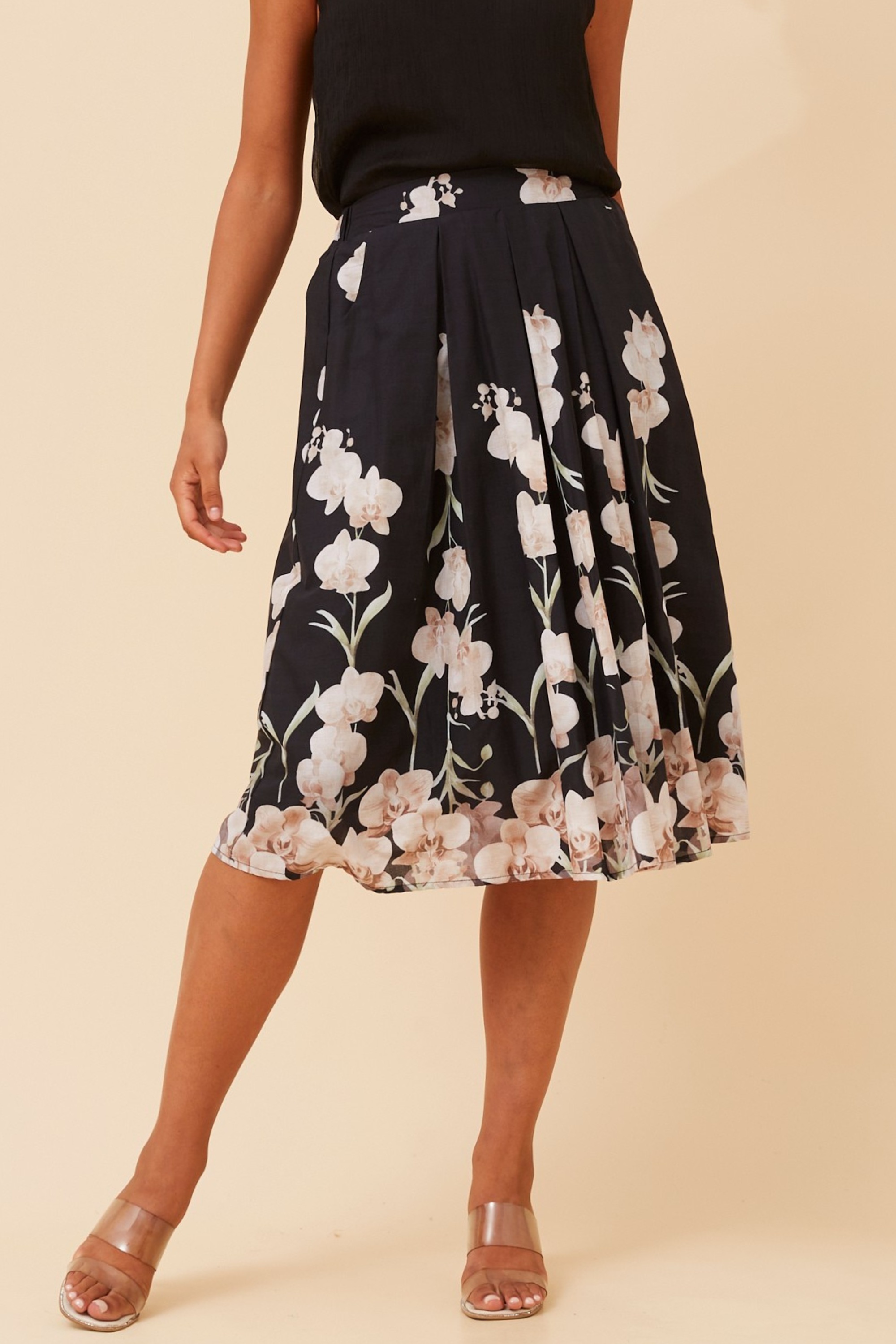 CEDAR FLORAL PRINT MIDI SKIRT