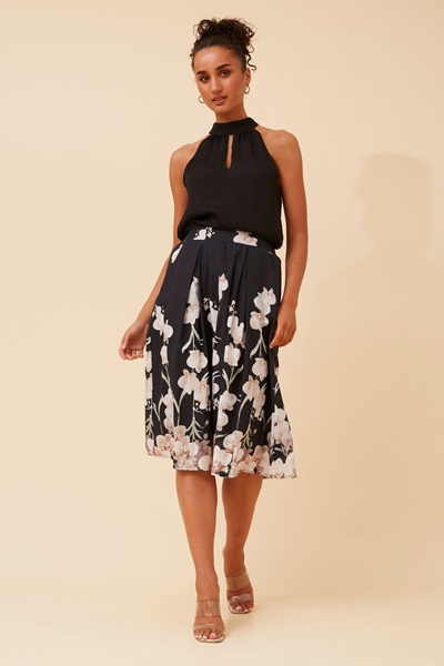 CEDAR FLORAL PRINT MIDI SKIRT
