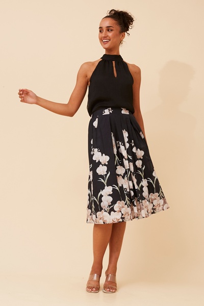 CEDAR FLORAL PRINT MIDI SKIRT