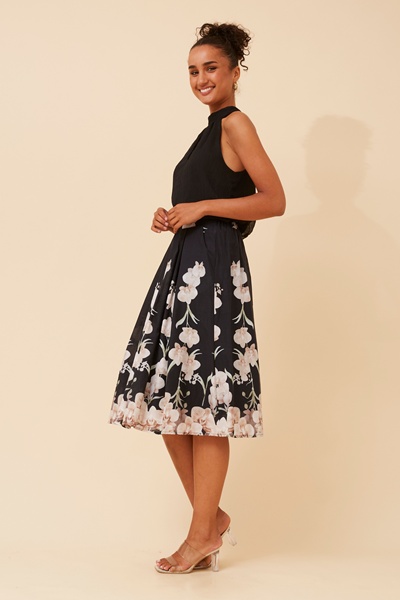 CEDAR FLORAL PRINT MIDI SKIRT