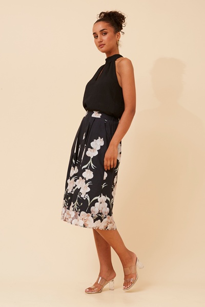 CEDAR FLORAL PRINT MIDI SKIRT