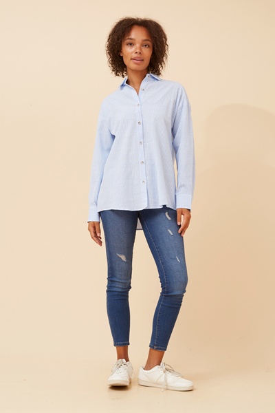 CELESTA STRIPE PRINT SHIRT