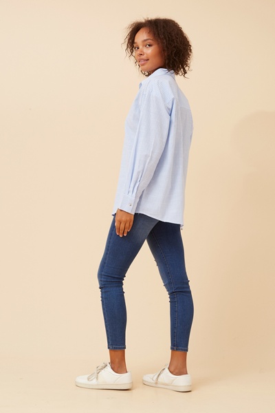 CELESTA STRIPE PRINT SHIRT