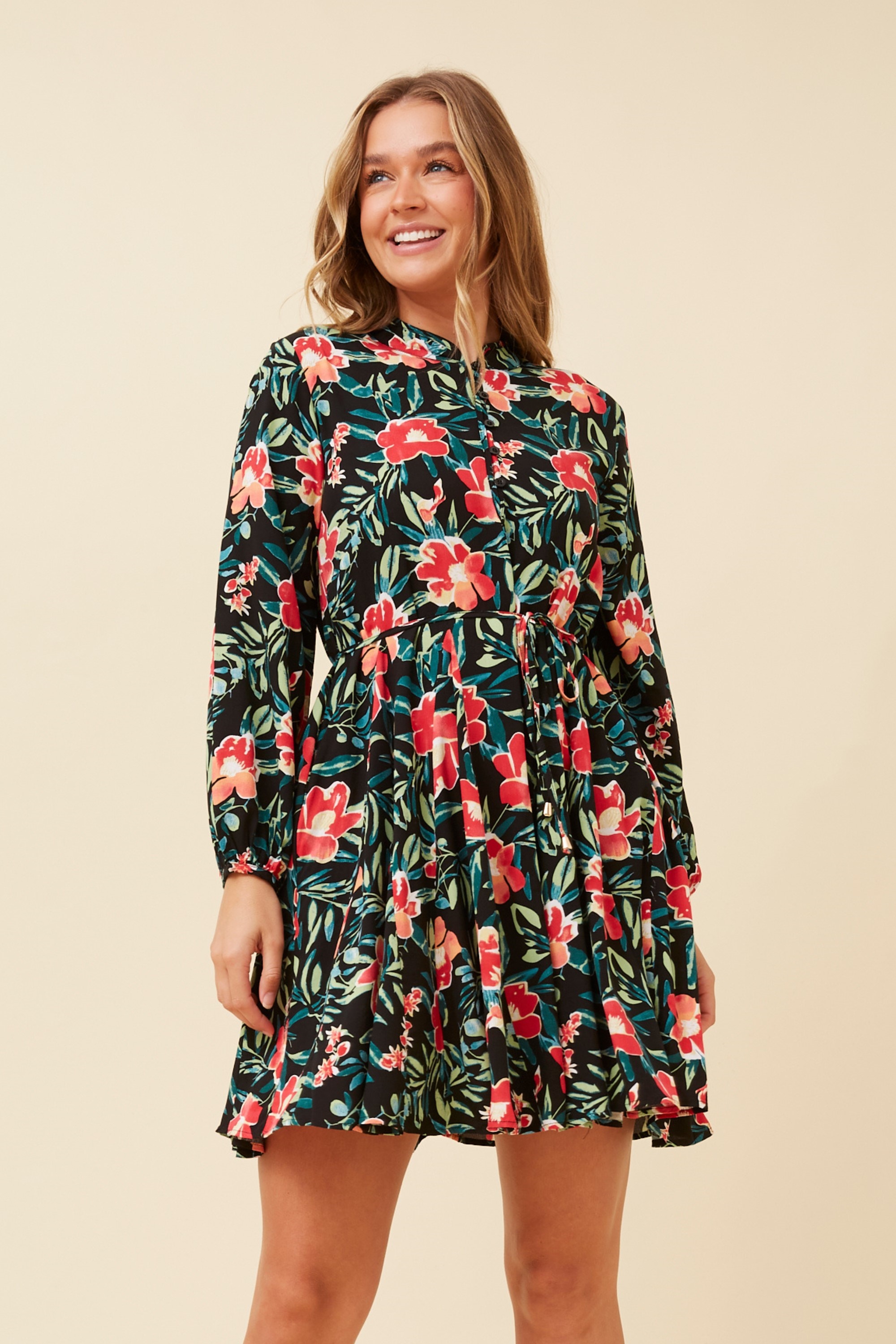 CELESTIA SHORT FLORAL DRESS