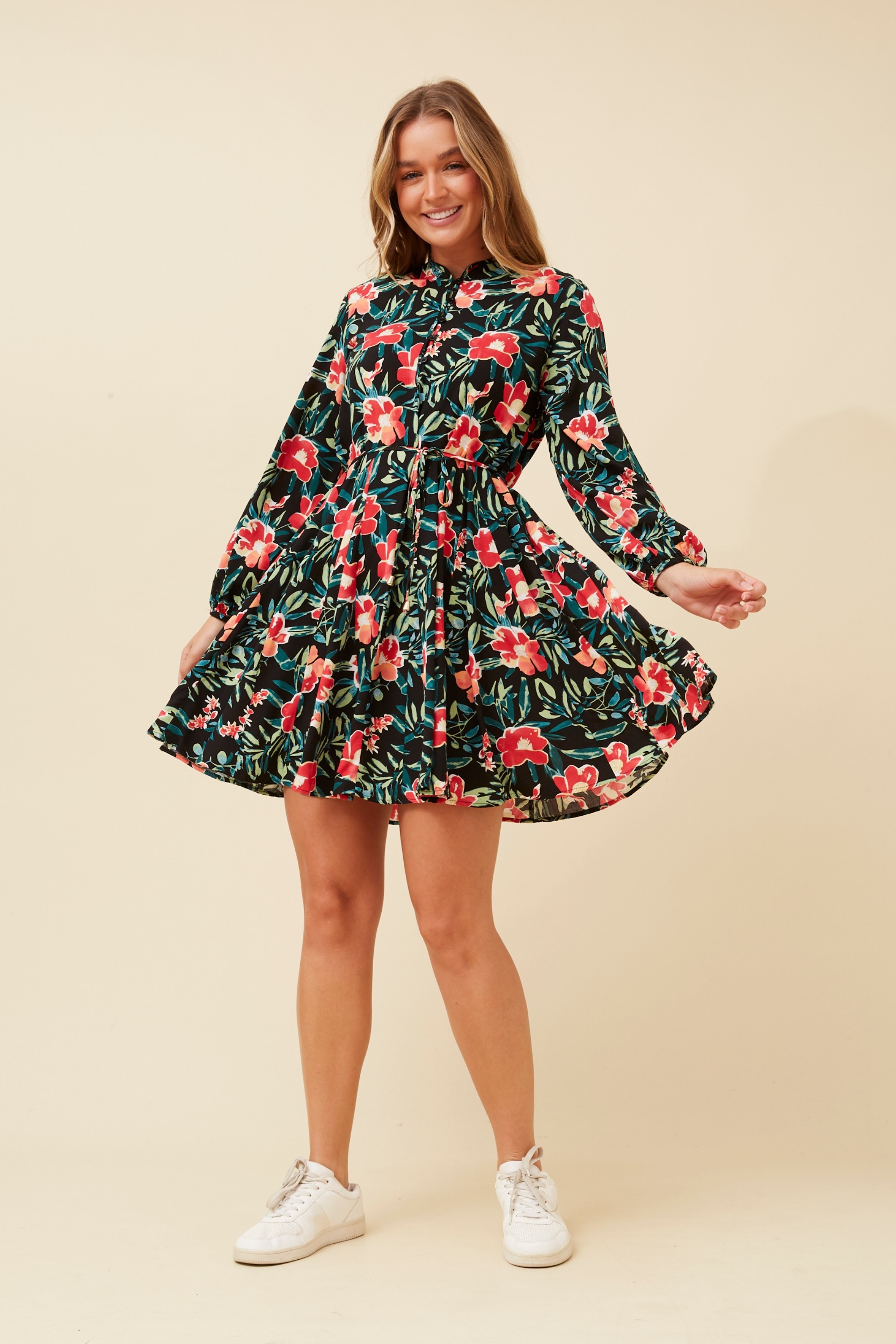 CELESTIA SHORT FLORAL DRESS