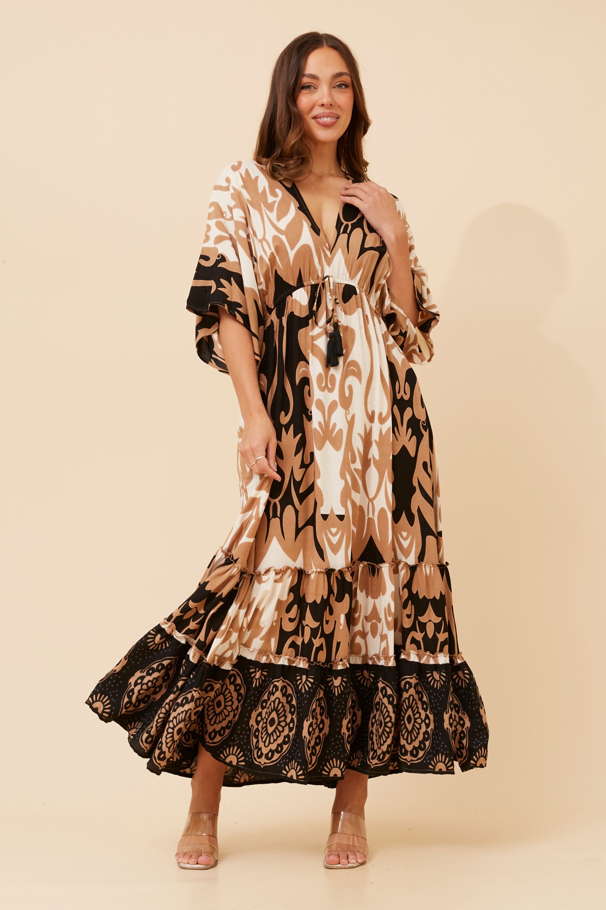 CHANDRA PRINTED MAXI DRESS