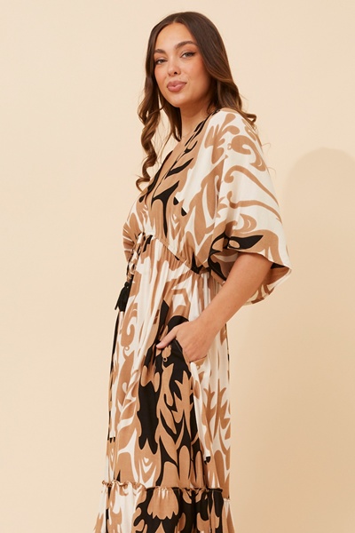 CHANDRA PRINTED MAXI DRESS