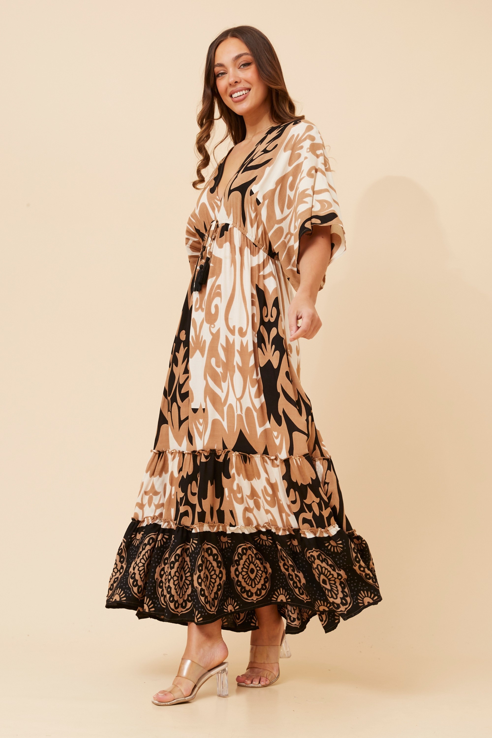 CHANDRA PRINTED MAXI DRESS