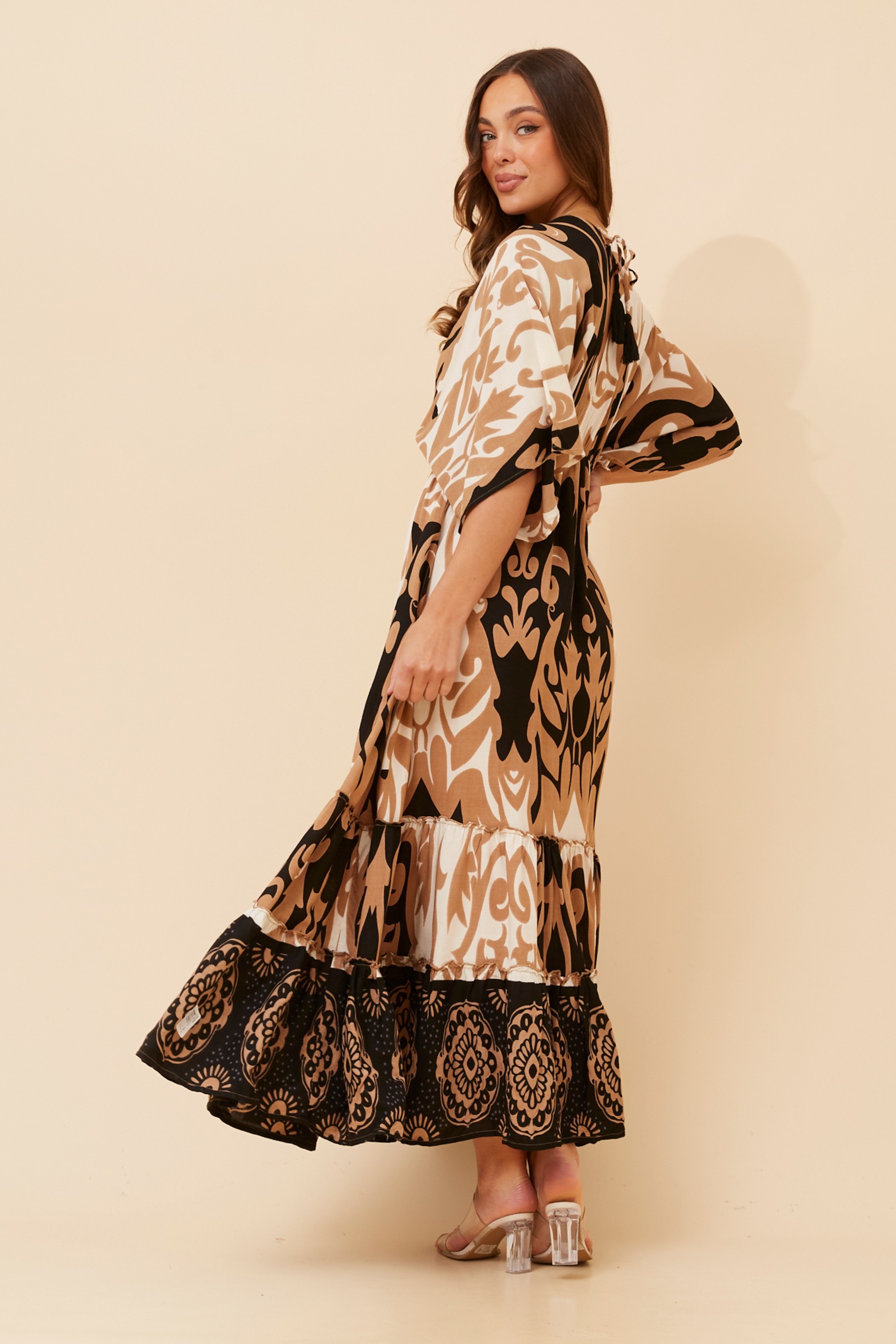 CHANDRA PRINTED MAXI DRESS