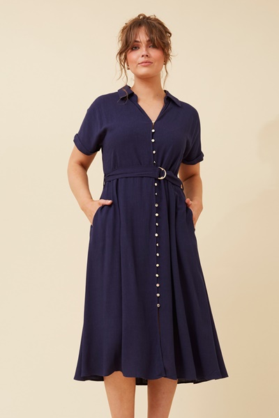 CHAPEL LINEN SHIRT DRESS