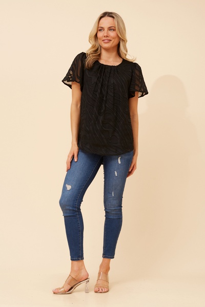 CHARLETTE BURNOUT BLOUSE