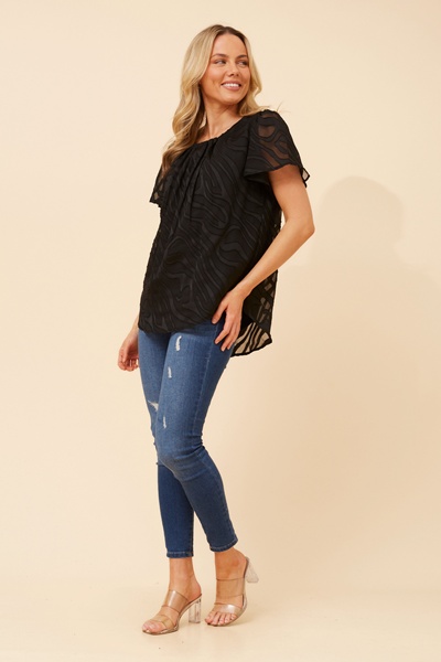 CHARLETTE BURNOUT BLOUSE
