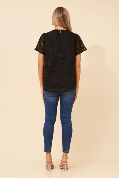 CHARLETTE BURNOUT BLOUSE