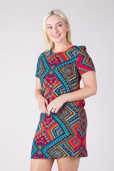chevron shift dress