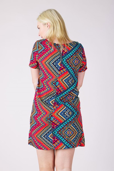 chevron shift dress