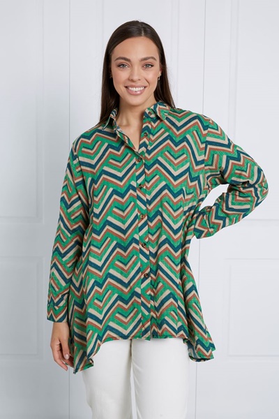 CHEVRON PRINT SHIRT