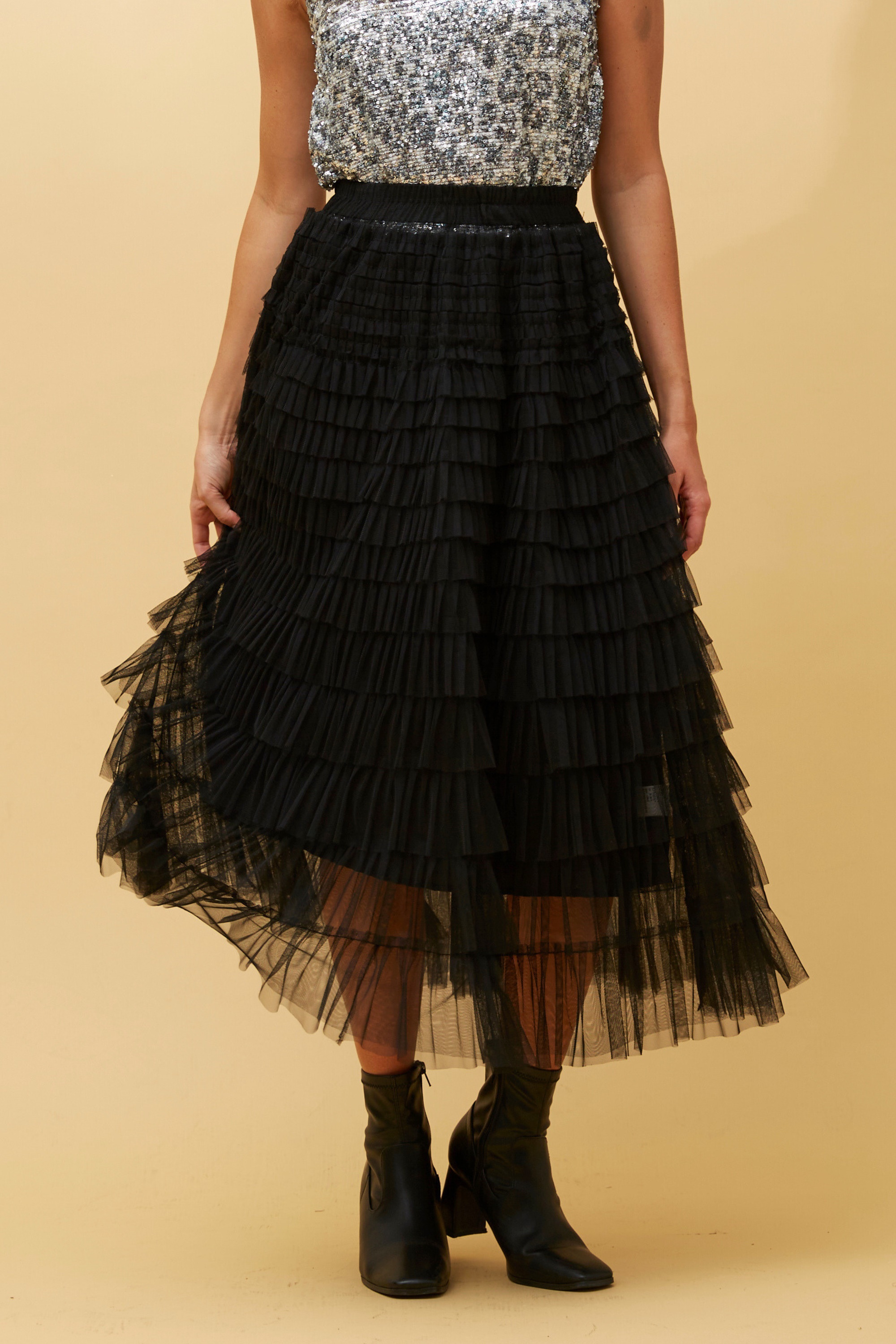 CHICAGO TULLE TIERED SKIRT