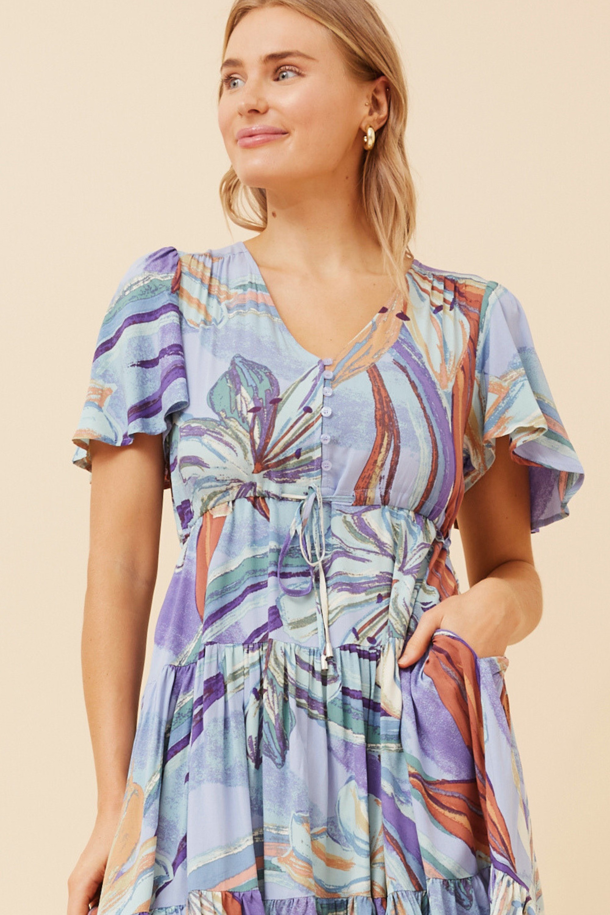 CHLOE ABSTRACT PRINT DRESS