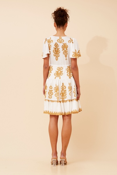 CHLOE BORDER PRINT DRESS