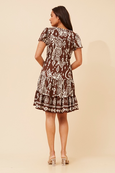CHLOE BORDER PRINT DRESS
