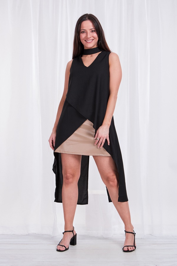 Choker Neck Crossover Top