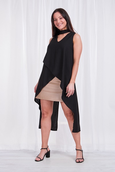 Choker Neck Crossover Top