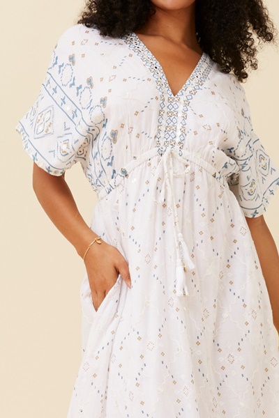 CHRISTINA MIRROR WORK DRESS