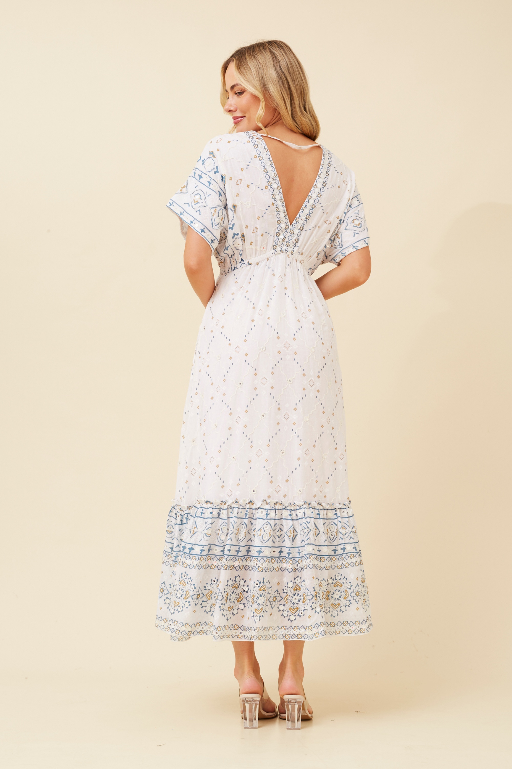CHRISTINA MIRROR WORK DRESS