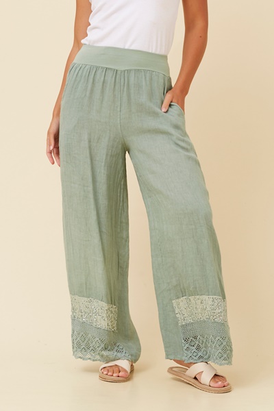 CIANI LINEN SEQUIN PANTS