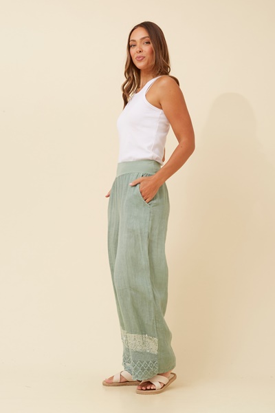 CIANI LINEN SEQUIN PANTS