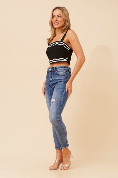 CIMONE CORNELLI DETAIL CROP TOP
