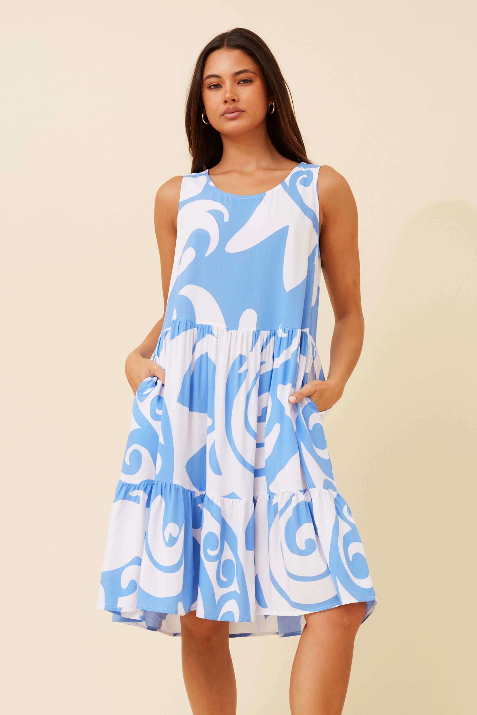 CINZIA ABSTRACT PRINT DRESS