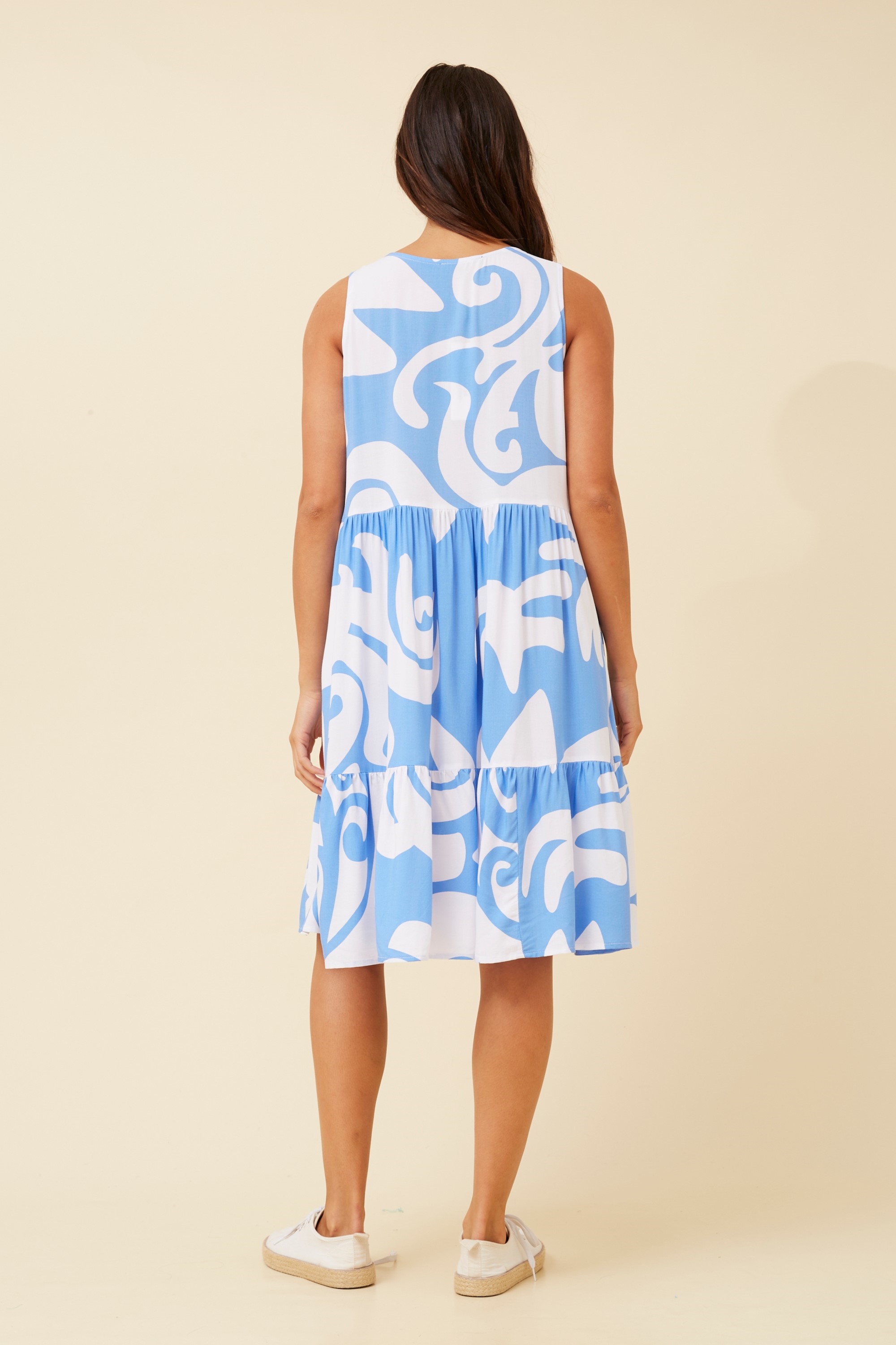 CINZIA ABSTRACT PRINT DRESS