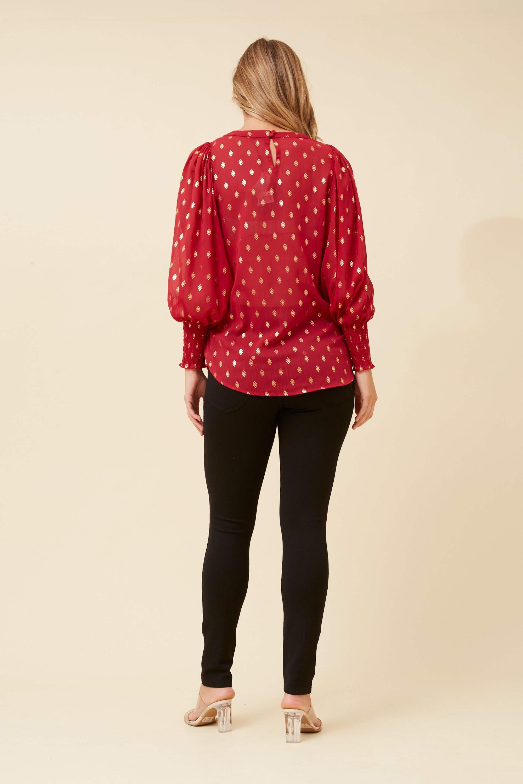 CLASSIC FOIL PRINT BLOUSE